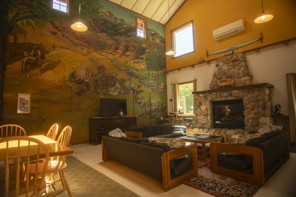 Stone Fireplace